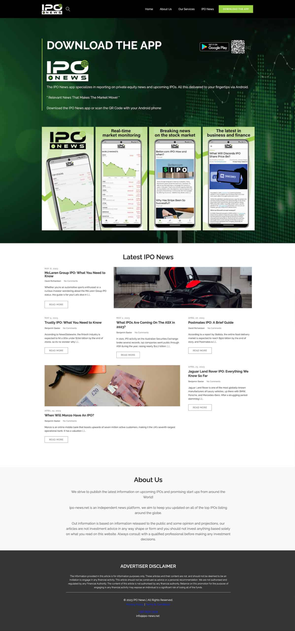 Ein Webdesign mit grünem Hintergrund in Augsburg.